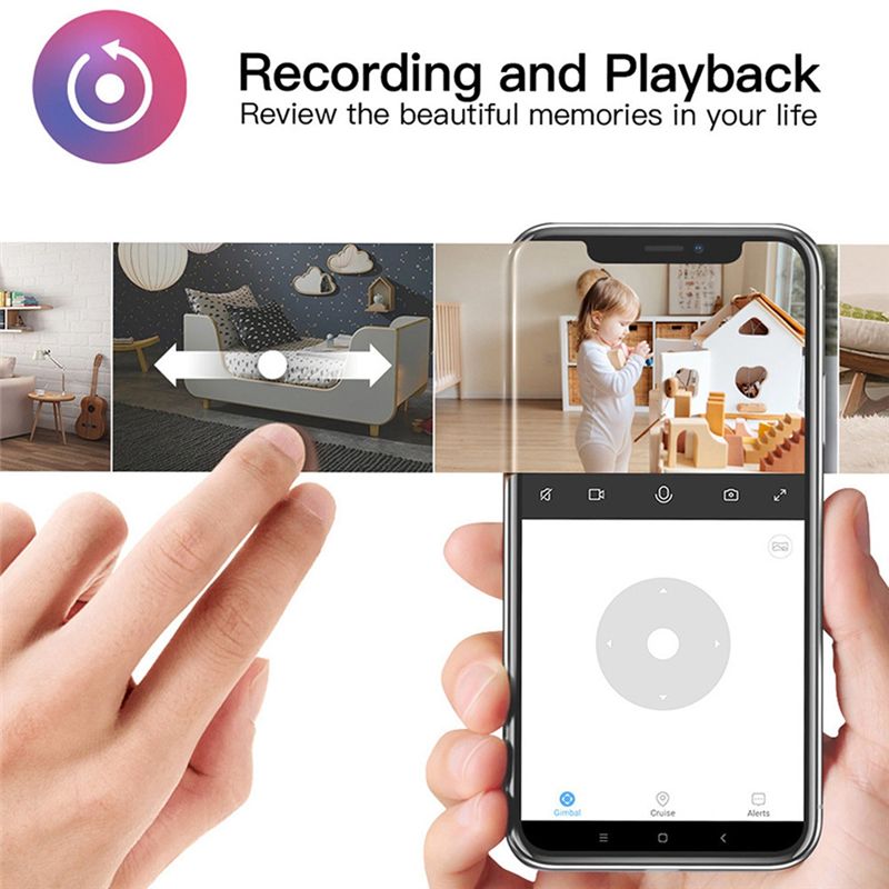 Home Security Monitoring - Essential Indoor Wifi Tuya Camera, Baby