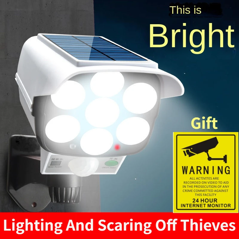 Home Security Monitoring - Outdoor Solar Light Motion Sensor Security