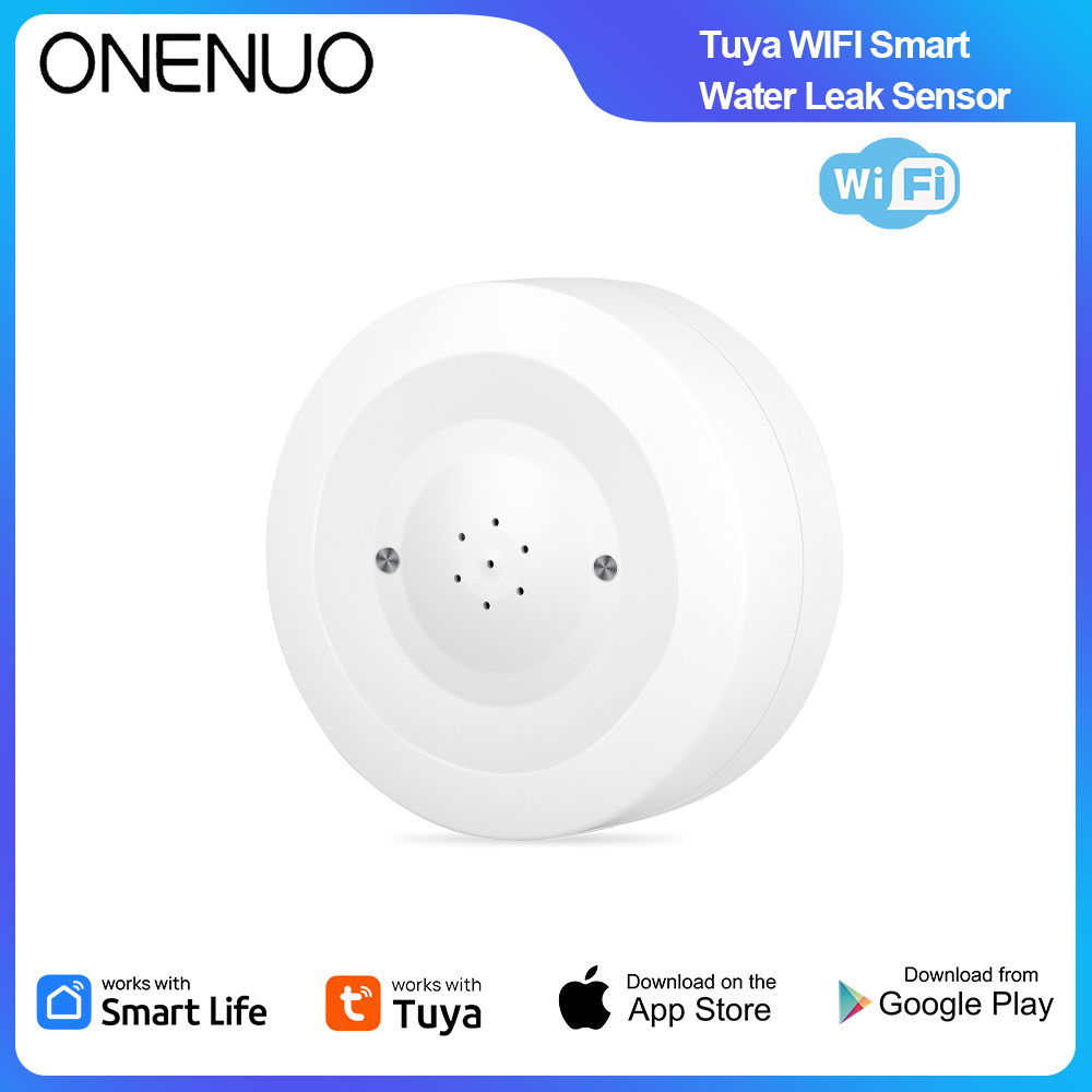 Home Security Monitoring - ONENUO WiFi Tuya Water Leak Sensor