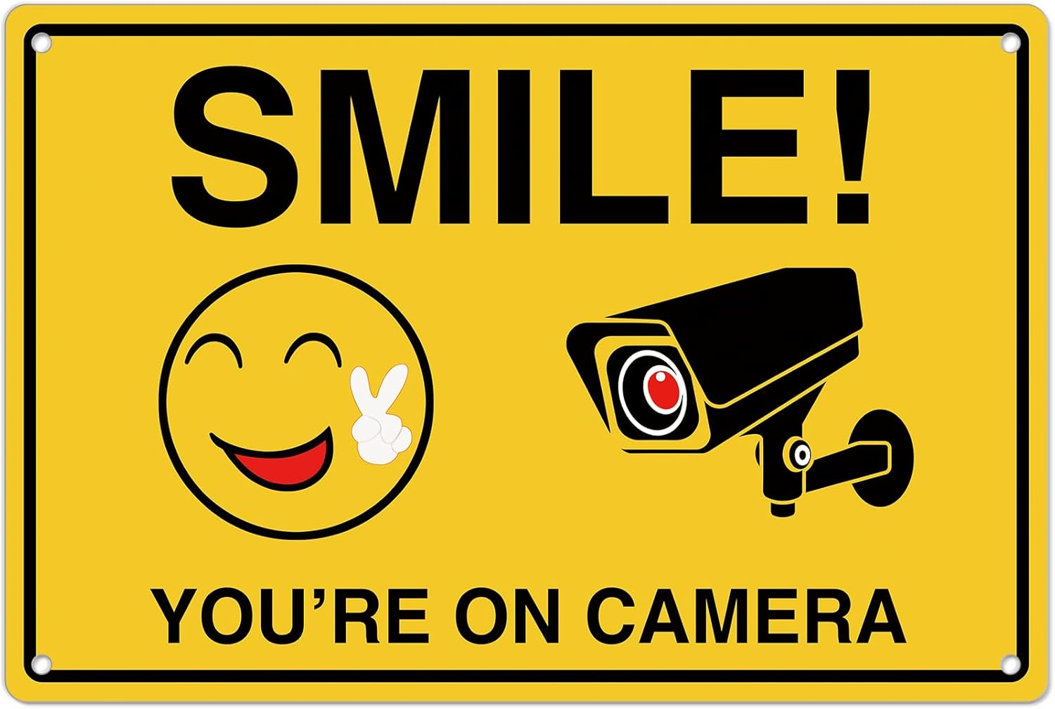 Home Security Monitoring - Smile Youre On Camera Signs ;
