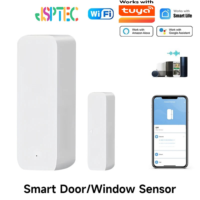 Home Security Alexa - Tuya WiFi Smart Door Sensor Door