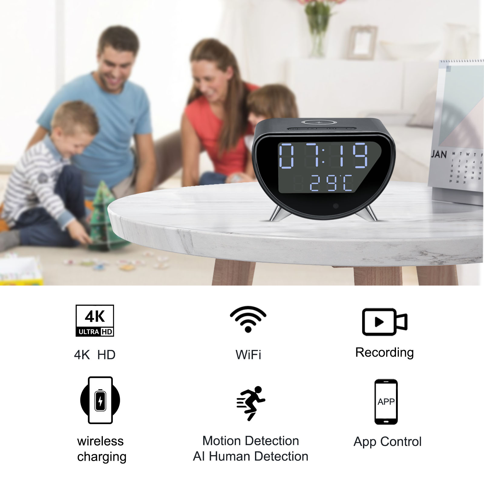 WiFi Clock Camera with Wireles - огляд і ціна Hidden Camera Clock