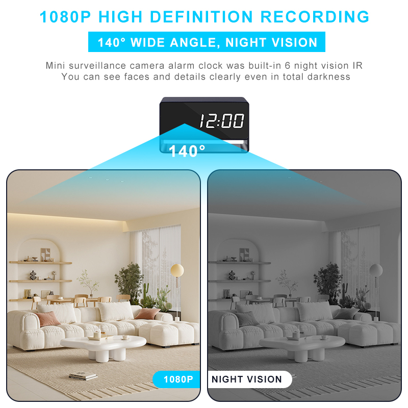 1080P WiFi Camera Digital Cloc - огляд і ціна Hidden Camera Clock