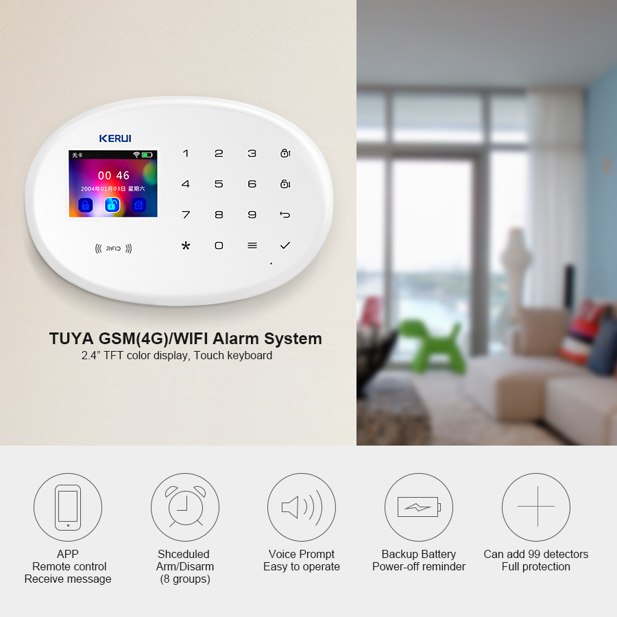 KERUI W202 Alarm System WIFI G - огляд і ціна Home Security Front Door Camera