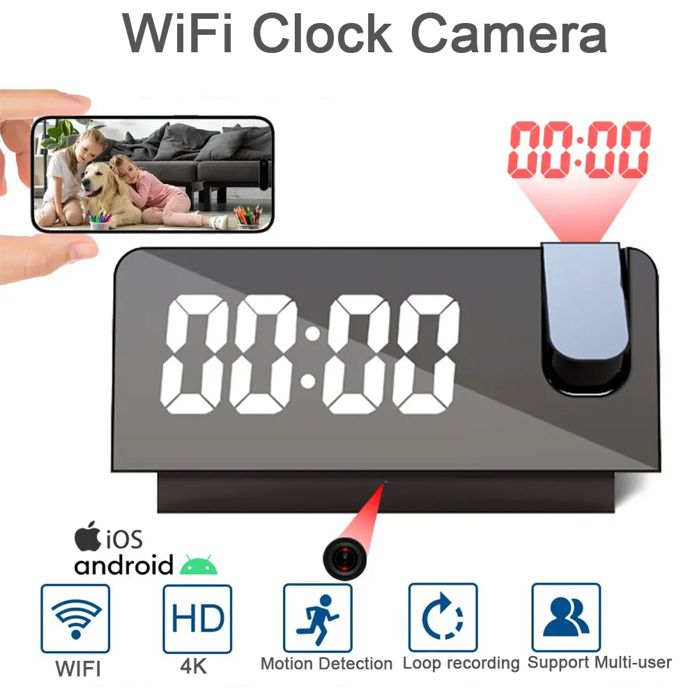 4K HD Projection Alarm Clock C - огляд і ціна Hidden Camera Clock
