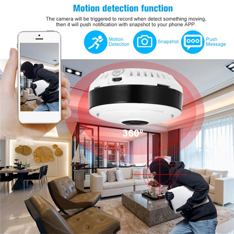 V380 Pro Wifi Panorama Camera  - огляд і ціна Hidden Camera Clock