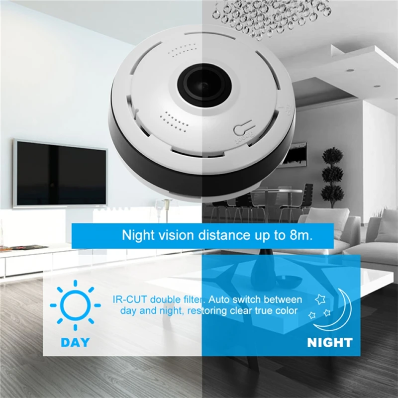 V380 Pro Wifi Panorama Camera  - огляд і ціна Hidden Camera Clock