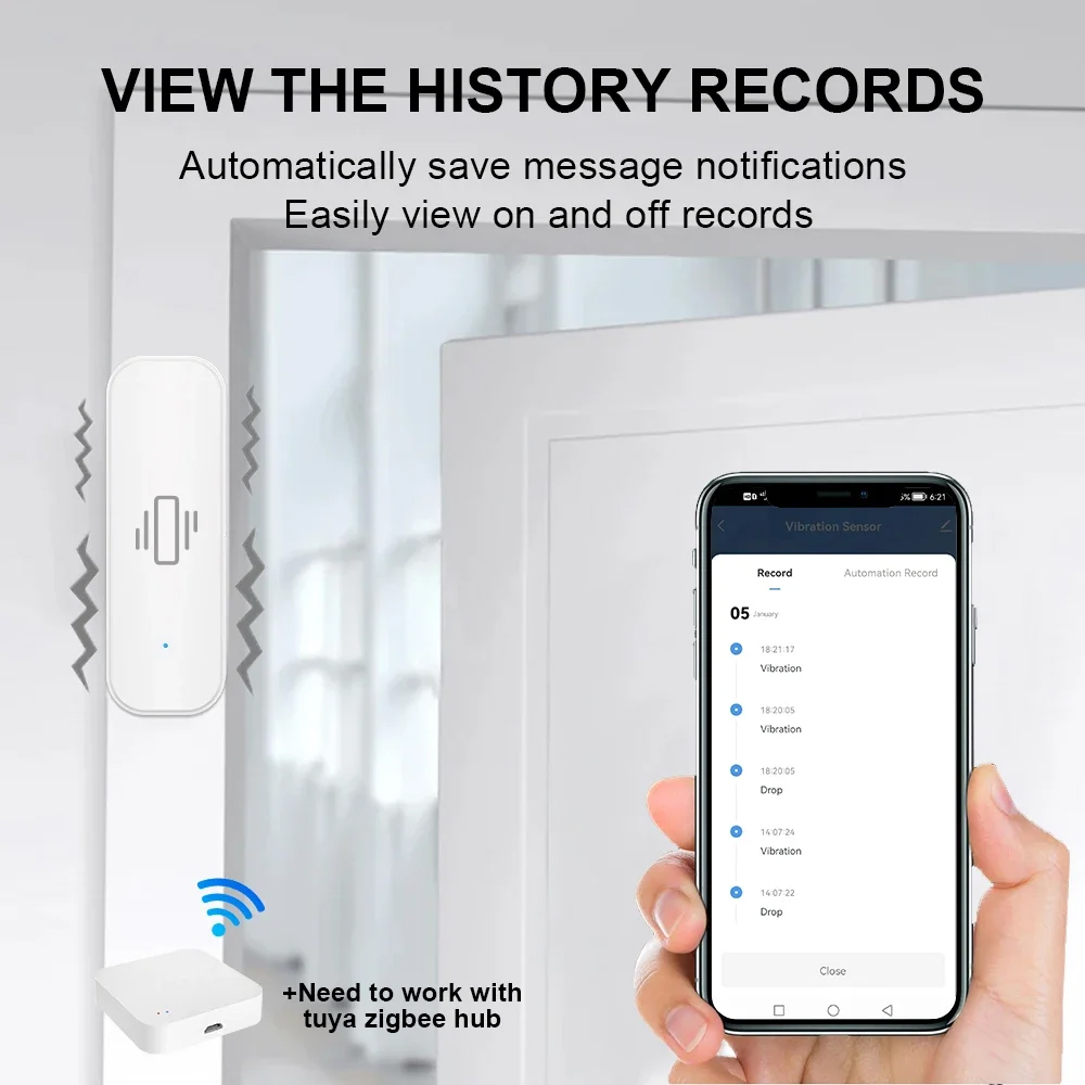 Smart ZigBee Vibration Sensor  - огляд і ціна Home Security Monitoring