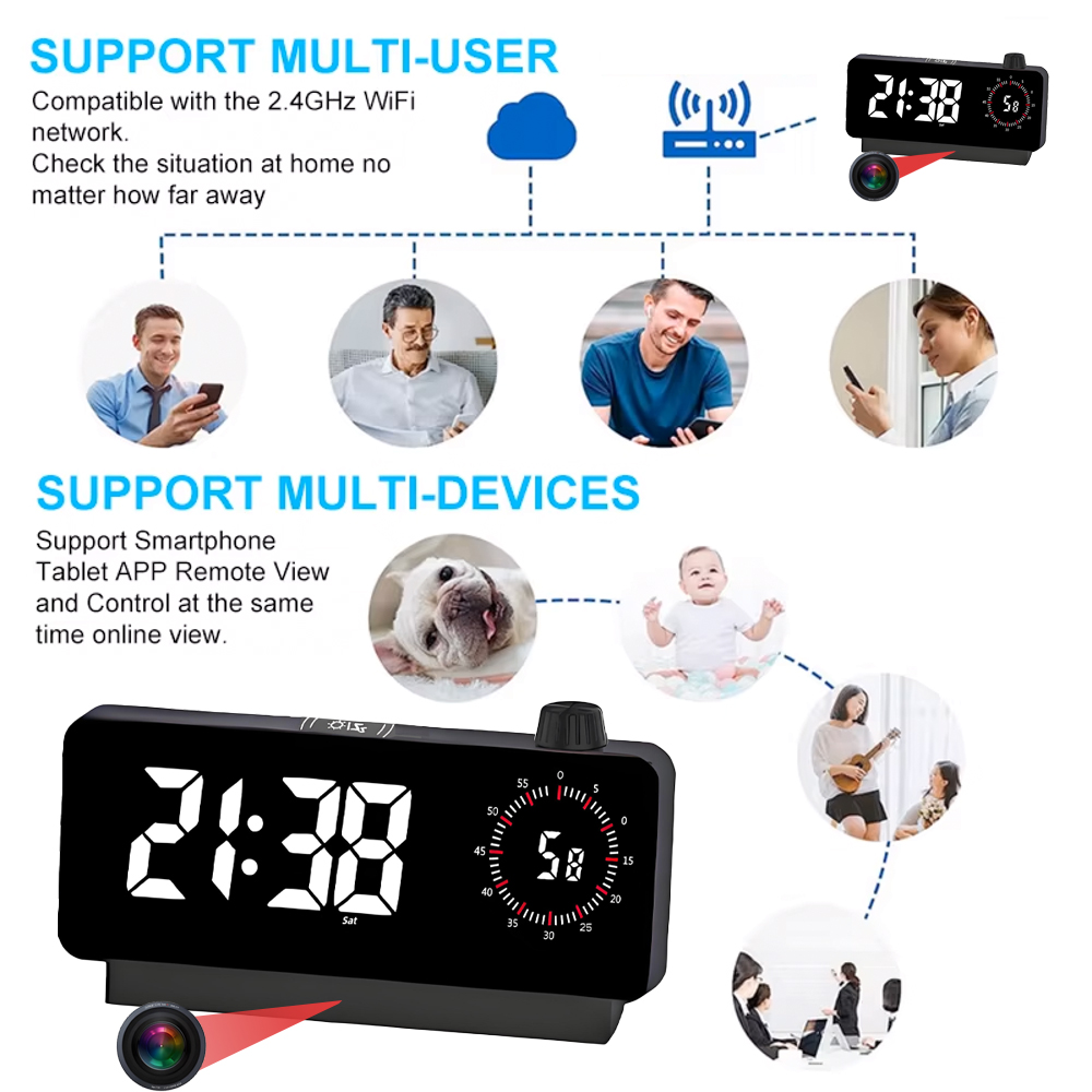 4K HD Mini WiFi Clock Camera,  - огляд і ціна Hidden Camera Clock
