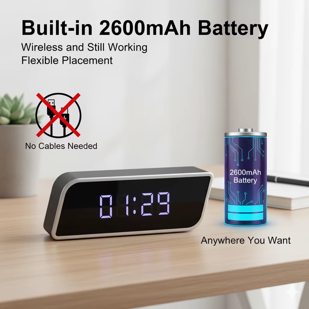 Digital Clock Camera 1080P FHD - огляд і ціна Hidden Camera Clock