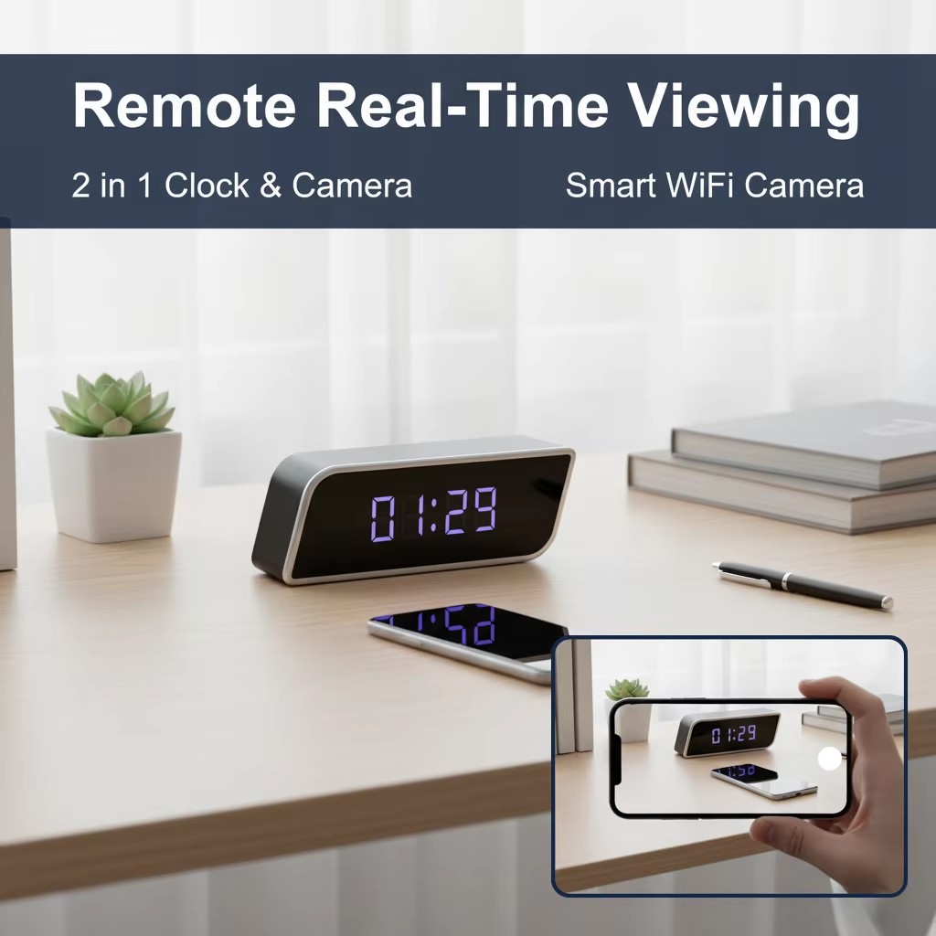 Digital Clock Camera 1080P FHD - огляд і ціна Hidden Camera Clock