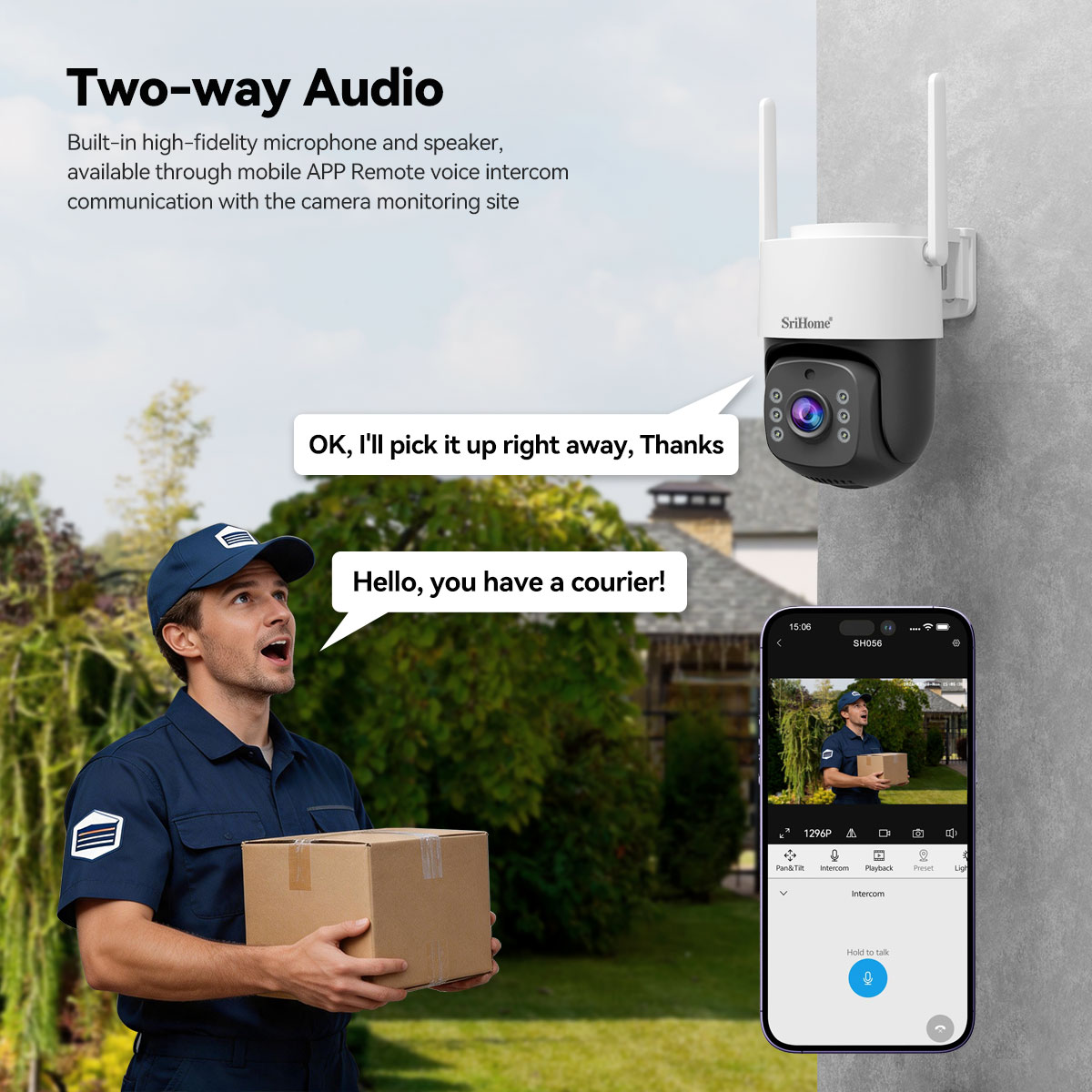 Srihome NVS012-IPC056 5MP IP C - огляд і ціна Home Security Monitoring