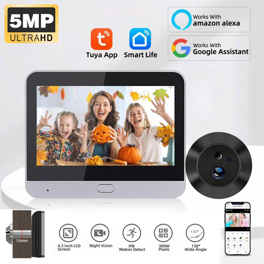WiFi 2.4Ghz 5MP Tuya Smart Lif - огляд і ціна Home Security Front Door Camera
