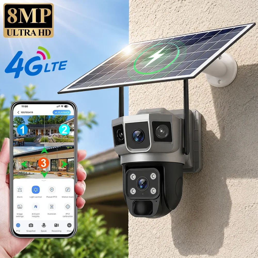 V380 4K 3 Screens 4G Camera So - огляд і ціна Home Security Upgrades