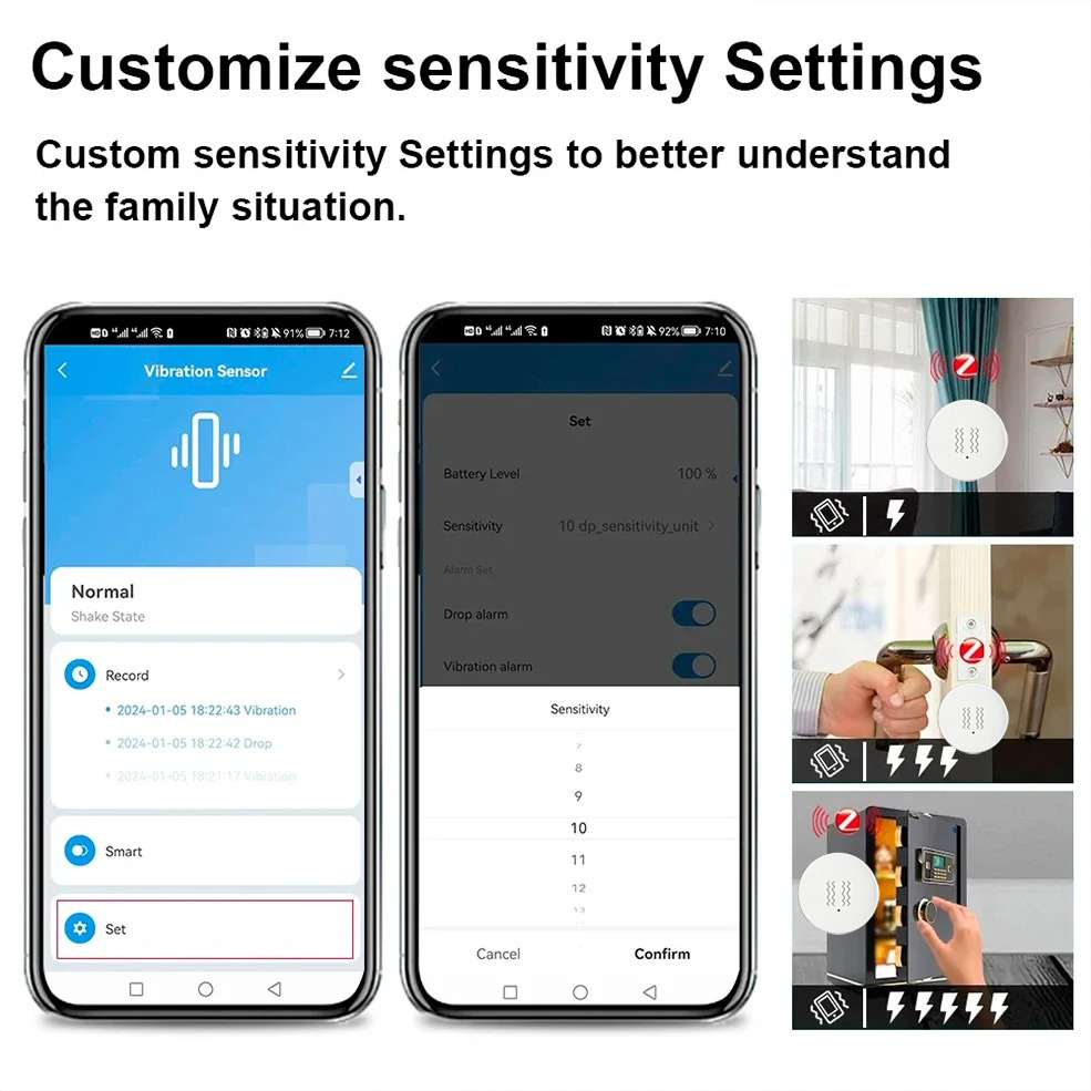 Tuya ZigBee Smart Vibration &  - огляд і ціна Home Security Monitoring