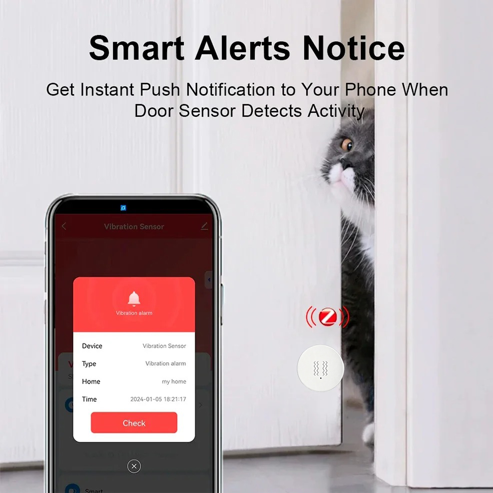 Tuya ZigBee Smart Vibration &  - огляд і ціна Home Security Monitoring
