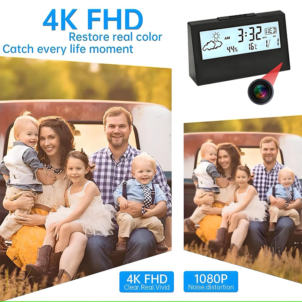 4K WiFi Clock Camera with Moti - огляд і ціна Hidden Camera Clock
